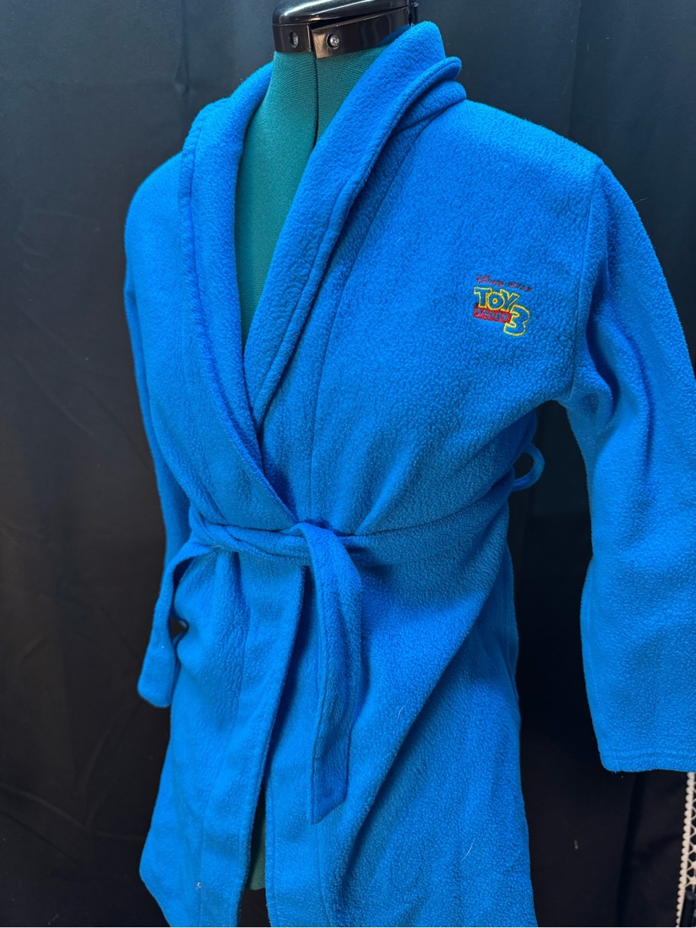 Disney Bright Blue Toy Story 3 Fleece Kids Robe with Belt